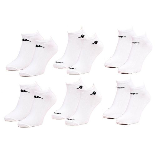 Chaussettes Femme Kappa Socquettes Tiges Courtes Pack De 6 Paires Blanches