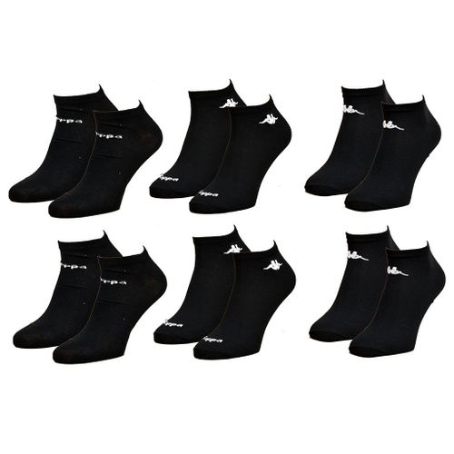 Chaussettes Femme Kappa Socquettes Tiges Courtes Pack De 6 Paires Noires