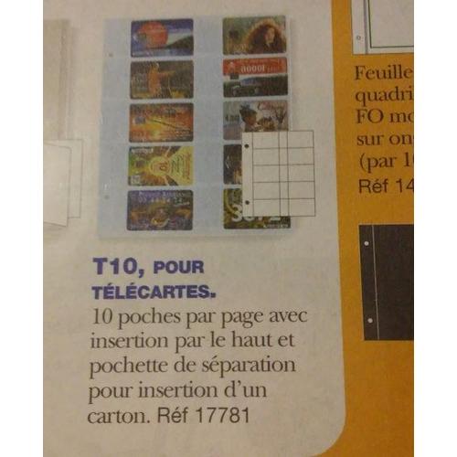 Yvert Et Tellier Lot De 9 Recharges T10 Pour Télécartes