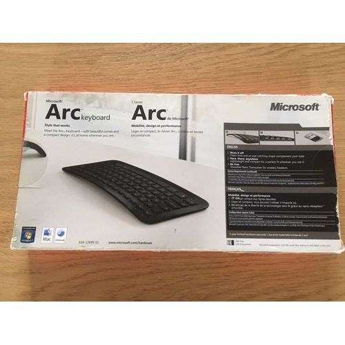 Microsoft Arc - Clavier - sans fil - 2.4 GHz - français - noir