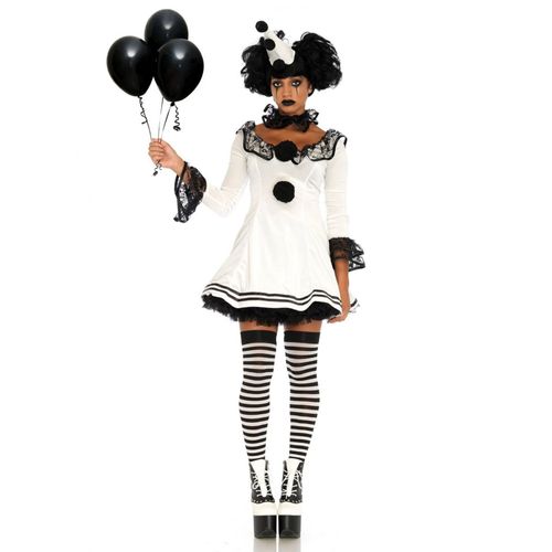 Déguisement Pierrot Blanc Sexy Femme - Taille: S/M (38-40)