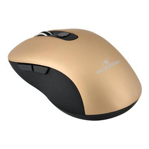 BLUESTORK Comfort Mouse - Souris - optique - 6 boutons - sans fil - 2.4 GHz - récepteur sans fil USB - or