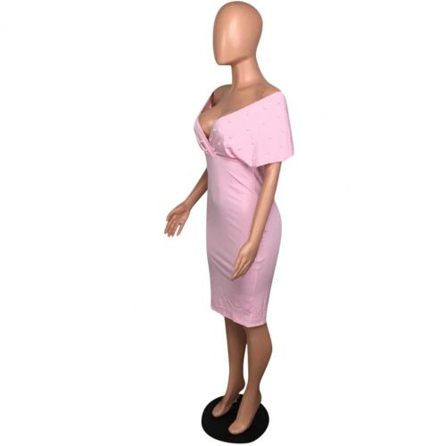 Robe De Soirée À Manches Courtes En Forme De Chauve-Souris, Belle Robe, Tambour Con, Adt