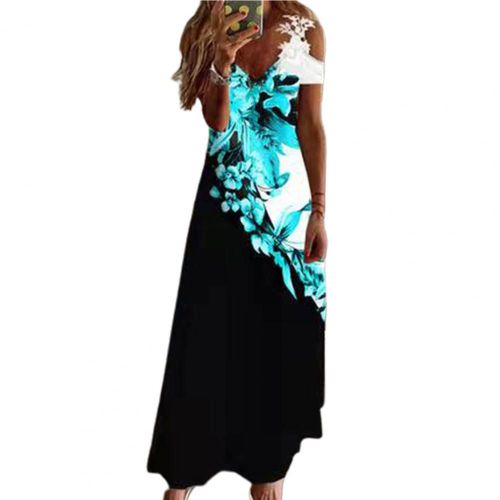 Robe Longue Trapèze Décontractée Avec Ourlet Large, Robe De Soirée Formelle, Été