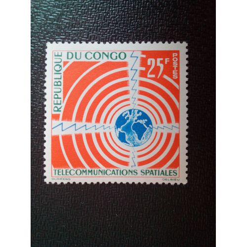 Timbre Congo Yt 154 Télécommunications Spatiales 1963 ( 40204 )