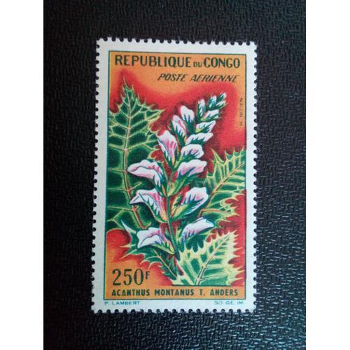 Timbre Congo Yt Pa 9 Fleurs Acanthus Montanus 1963 ( 40204 )