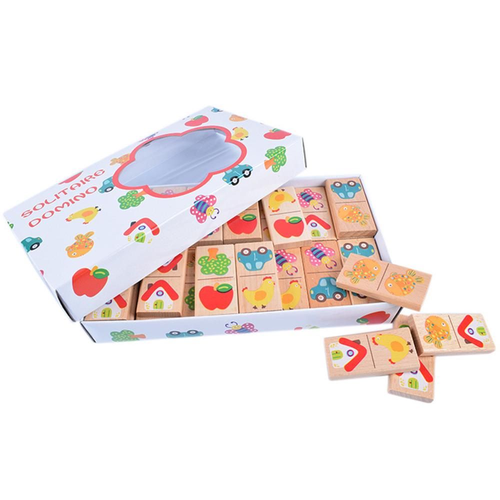 Blocs De Dominos En Bois Pour Bbs, Jouets De Dessin Anim,...