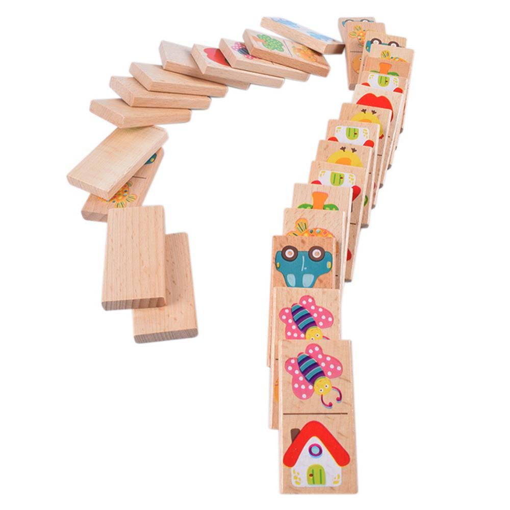 Blocs De Dominos En Bois Pour Bbs, Jouets De Dessin Anim,... - 3