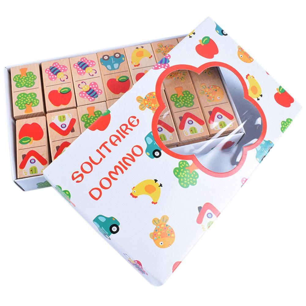 Blocs De Dominos En Bois Pour Bbs, Jouets De Dessin Anim,... - 4