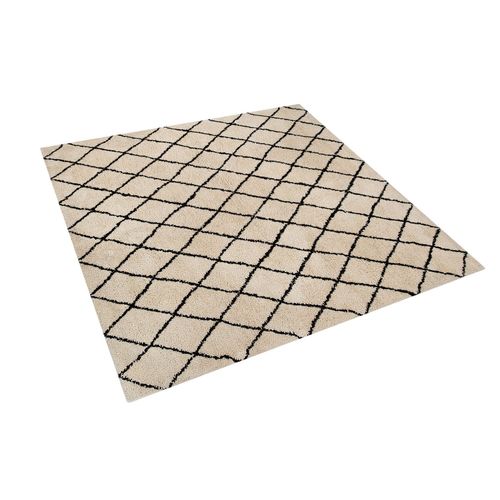 Tapis Beige Et Noir 200 X 200 M Midyat