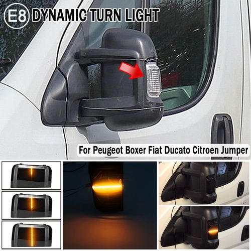 Rétroviseur À Aile Latérale, Clignotant Dynamique, Indicateur De Flux, Clignotant Led Pour Peugeot Boxer Fiat Ducato Citroen Jumper