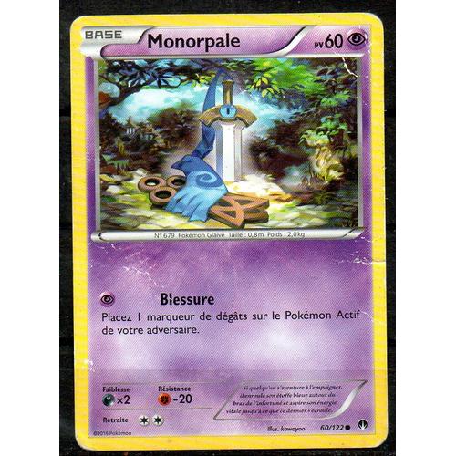 Carte Pokemon Monorpale 60pv / Édition Xy : Rupture Turbo / N°60/122