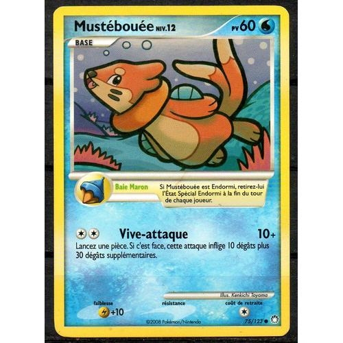 Pokemon Mustebouee Niv12 60pv / Édition Diamant Et Perle : Trésors Mystérieux / N°75/123