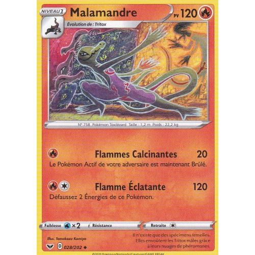 Carte Pokemon - Malamandre - 028/202 - Épée Et Bouclier