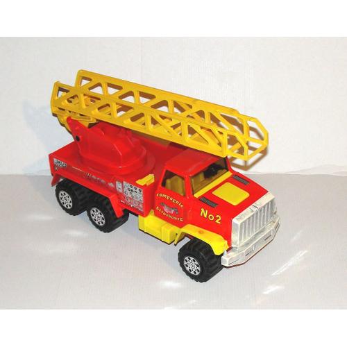 Camion De Pompier Joustra Jouet En Metal Plastic 30 Cm