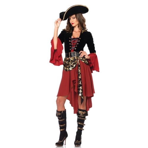 Déguisement Pirate Motifs Dorés Femme - Taille: L (44-46)