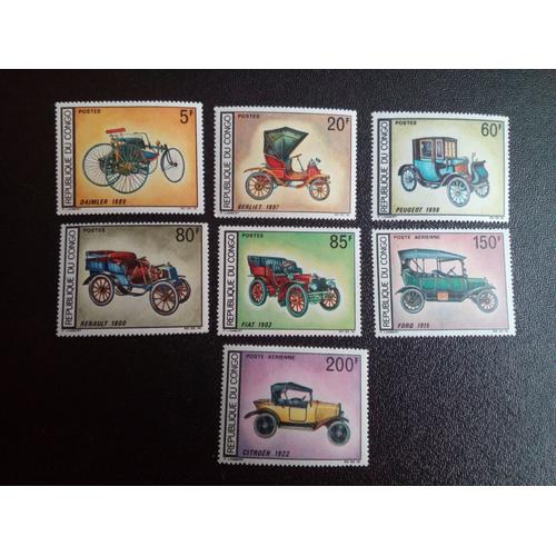 Timbre Congo Yt 220 A 224 Pa 67 - 68 Séries: Voitures Anciennes 1968 ( 40204 )