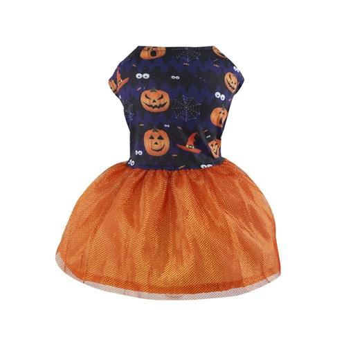 Costume D'halloween Pour Chien, Jupe De Chiot, Tête De Citrouille Imprimée, Ixde Cosplay Pour Animaux De Compagnie, Dégradant Pour Sarl, Chihuahua Perforé