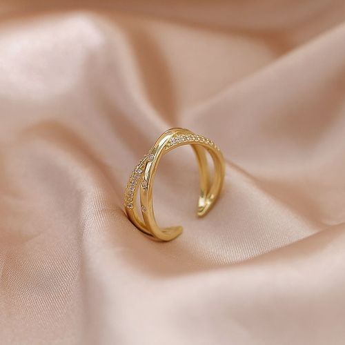 Lats ¿ Bague De Luxe En Zircon Doré Et À Perle Pour Femme, Anneau Vintage Ouvert, Bijoux Élégants Et Sexy, Cadeau À La Mode, 2021