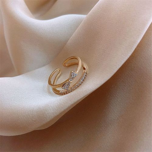 Lats ¿ Bague De Luxe En Zircon Doré Et À Perle Pour Femme, Anneau Vintage Ouvert, Bijoux Élégants Et Sexy, Cadeau À La Mode, 2021