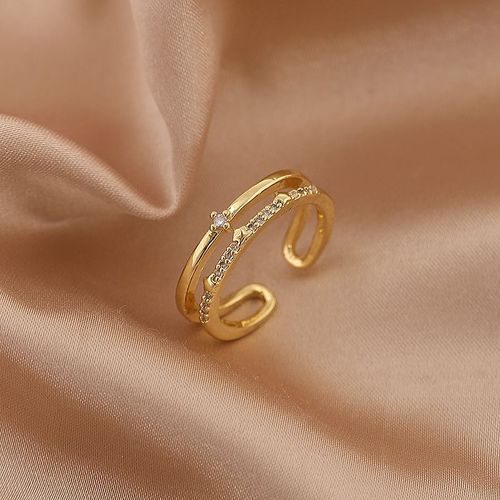 Lats ¿ Bague De Luxe En Zircon Doré Et À Perle Pour Femme, Anneau Vintage Ouvert, Bijoux Élégants Et Sexy, Cadeau À La Mode, 2021
