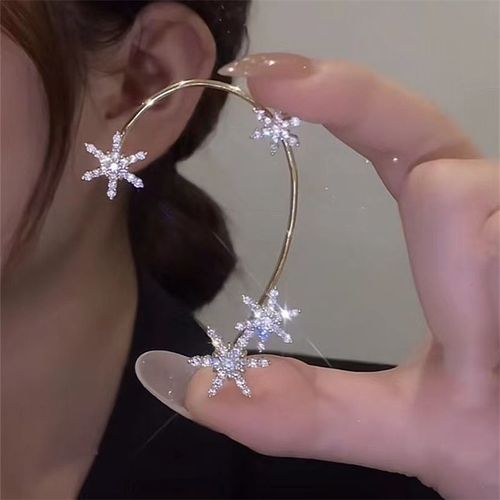 Boucles D'oreilles En Forme De Feuille Plaquée Argent Et Papillon Pour Femmes, Clips D'oreille Sans Piercing, Manchette D'oreille En Zircone Scintillante, Bijoux À La Mode, 2022