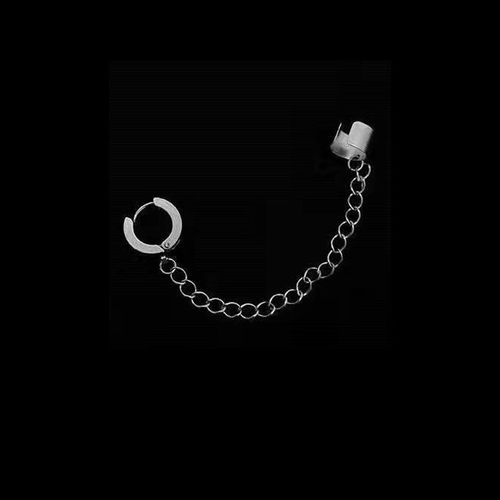 Lats ¿ Boucles D'oreilles Indolores En Acier Inoxydable Pour Hommes Et Femmes, 1 Pièce, Punk, Couleur Argent, Non Piercing, Faux Bijoux, Cadeaux