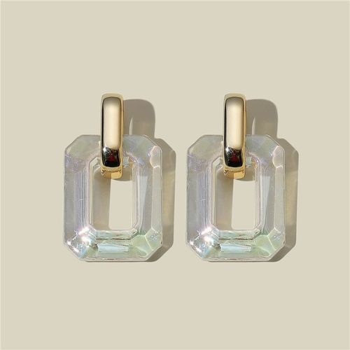 Boucles D'oreilles Colorées En Résine Acrylique Transparente Pour Femme, Bijoux Géométriques, Creux, À La Mode, Cadeau, 2021