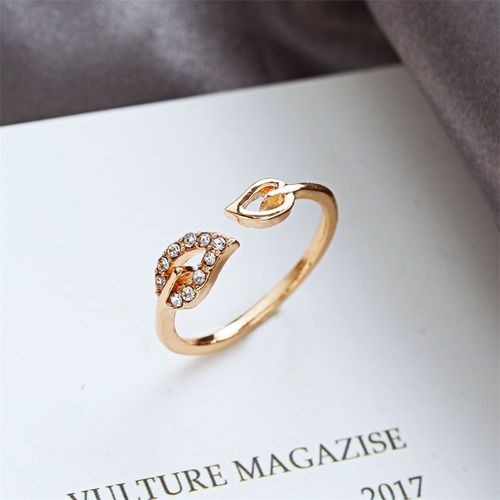 Lats ¿ Bagues Vintage En Cuivre Pour Femme, Couleur Or Rose, Pour Fête De Mariage, Feuille, Doigt Ouvert, Bijoux À La Mode, Pour La Saint-Valentin, 2021