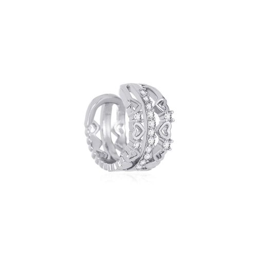 Lats ¿ Boucles D'oreilles À Double Couche En Zircon Doré Pour Femmes Et Hommes, 1 Pièce, Manchette D'oreille C Créative, Sans Piercing, Clip D'oreille Tendance, Bijoux Cadeau