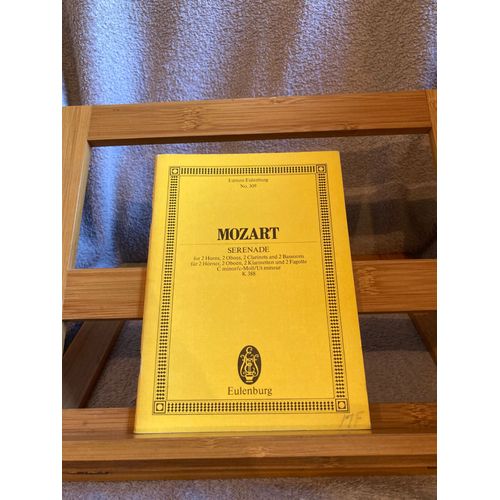 Mozart Sérénade En Ut Mineur Kv 388 Partition Orchestre Conducteur Eulenburg 309