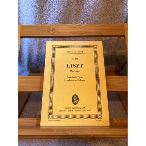 Franz Liszt Mazeppa Partition Orchestre Conducteur Eulenburg 452
