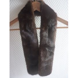 Col En Vison Véritable Marron