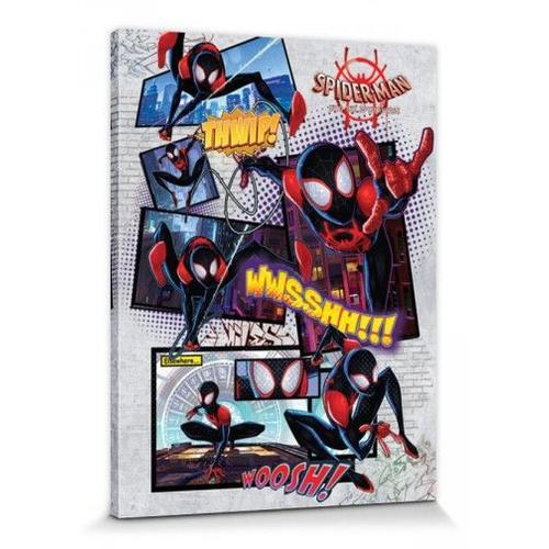 Spider-Man Poster Reproduction Sur Toile, Tendue Sur Châssis - Spider-man  Into The Spider-verse Comic (80x60 cm) | Rakuten