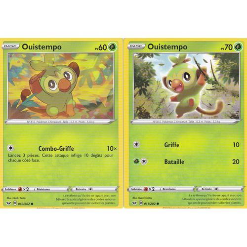 2 Cartes Pokemon - Ouistempo - 010/202 + Ouistempo - 011/202 - Épée Et Bouclier
