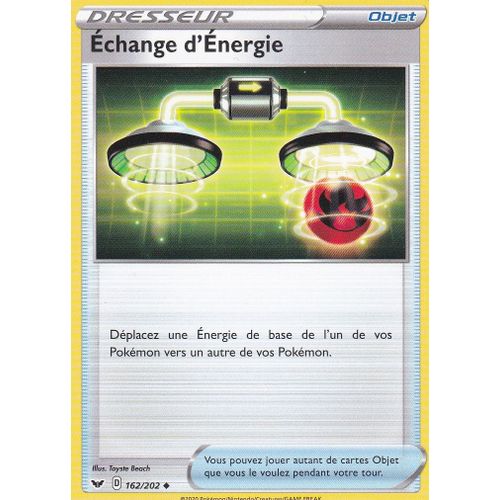 Carte Pokemon - Dresseur - Échange D'énergie - 162/202 - Épée Et Bouclier