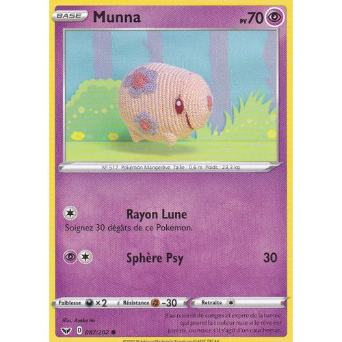 Carte Pokemon - Munna - 087/202 - Épée Et Bouclier