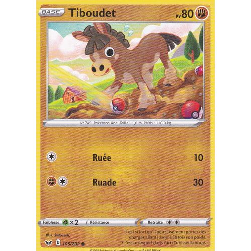 Carte Pokemon - Tiboudet - 105/202 - Épée Et Bouclier