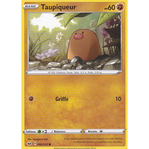 Carte Pokemon - Taupiqueur - 092/202 - Épée Et Bouclier