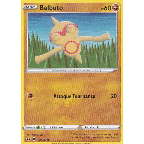 Carte Pokemon - Balbuto - 102/202 - Épée Et Bouclier