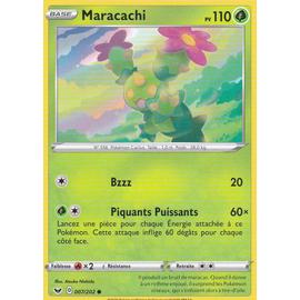 Maracachi Reverse Carte Pokemon Française 12/114 Noir et Blanc