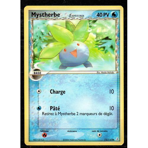 Carte Pokemon Mystherbe 40pv / Édition Ex : Fantômes Holon / N°73/110