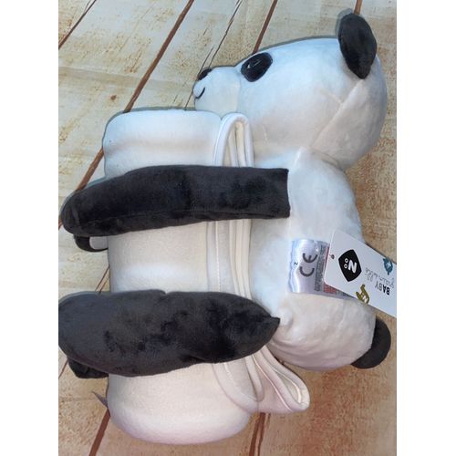 Doudou Panda Grain De Blé Baby Et Son Plaid Polaire Peluche Et Couverture Z