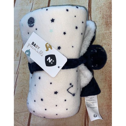 Doudou Grain De Blé Bleu Marine Planète Constellation Et Plaid Polaire Peluche Bébé Couverture Cosmic Z