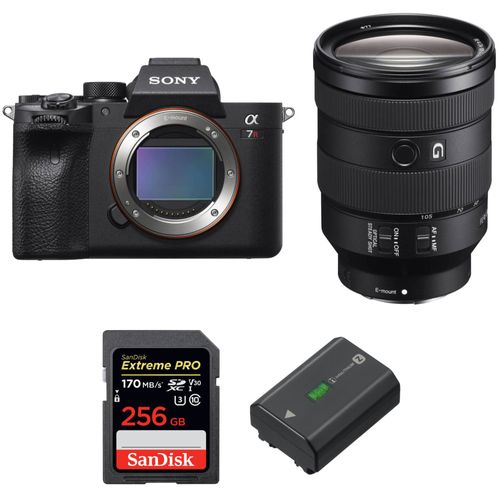 Sony ALPHA 7R IV + FE 24-105 mm F4 G OSS + SanDisk 256GB Extreme PRO UHS-I SDXC 170 MB/s + Sony NP-FZ100 | Garantie 2 ans