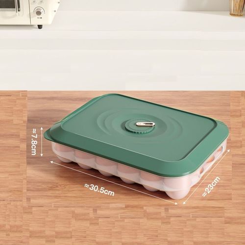 Boîte À ?ufs À 24 Grilles Avec Couvercle, Mallette De Conservation Au Frais, Boîte De Rangement Pour Réfrigérateur, Récipient À ?ufs De Cuisine
