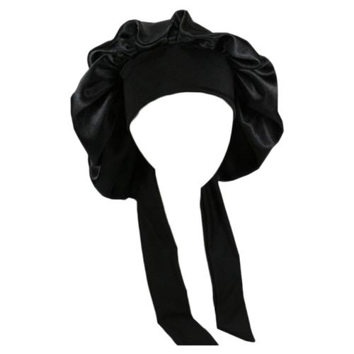 Bonnet De Douche En Satin Unisexe Pour Femmes Et Hommes, Couleur Unie, Bonnet De Nuit, Soins Capillaires, Turban 