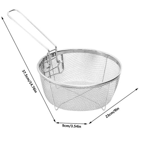 Paniers À Frites Profonds En Acier Inoxydable, Outil De Cuisine, Présentation Des Aliments, Passoire De Chef De Pommes De Terre, Panier À Frites