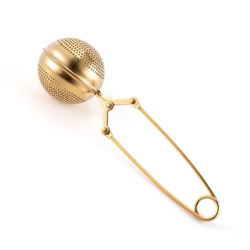 Infuseur À Thé Avec Poignée En Acier Inoxydable, Cuillère À Ressort, Sphère, Maille, Filtre À Café, Herbe Et Épices, Boule À Thé