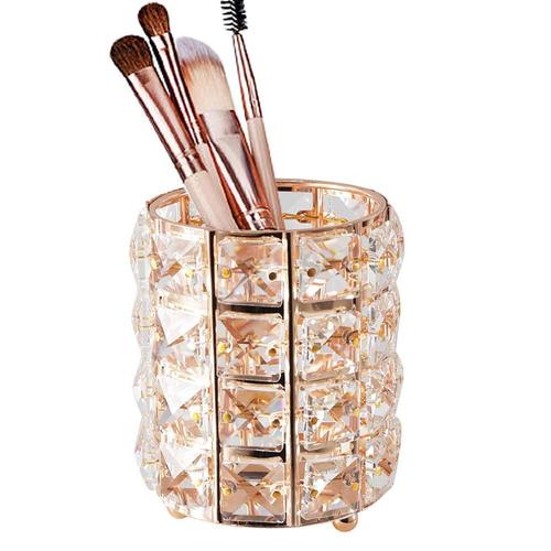 Rangement en cristal pour pinceaux de maquillage, tasse de rangement pour pinceaux de maquillage, collection de stylos cosmétiques